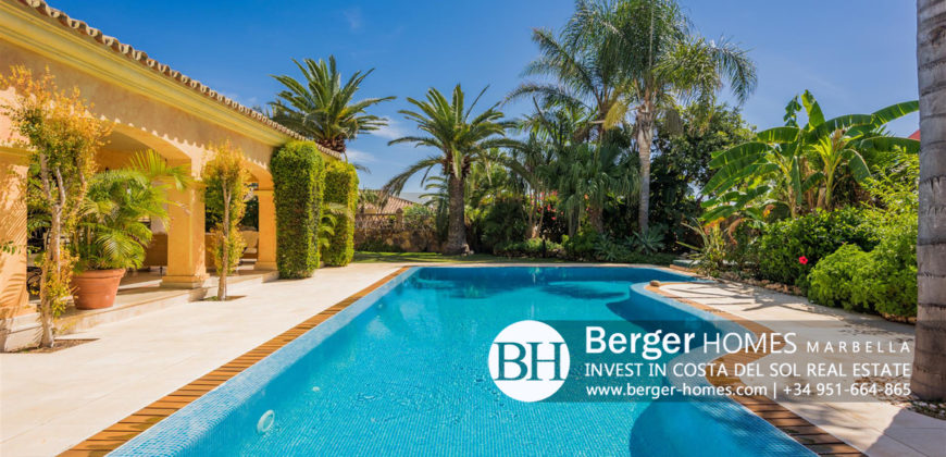 East Marbella – Luxurious Second line Beach Detached Villa with Guest House in the Prestigious Urbanization of Marbesa