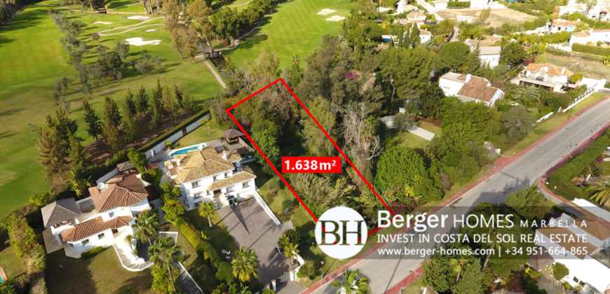 1638m2 – Front line Golf Plot for Sale at Las Brisas Golf Nueava Andalucia Marbella