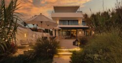 Stunning Frontline Beach 6 Bedroom 4 Bathroom Contemporary villa, located right on the beach at Costabella, East Marbella and only a 10 minute drive to the centre of Marbella and Puerto Banus.