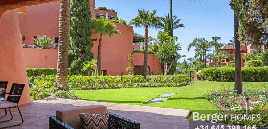 Luxury Ground Floor Apartment in Five Star Beach Front Urbanisation Torre Bermeja Estepona – Ref 1802